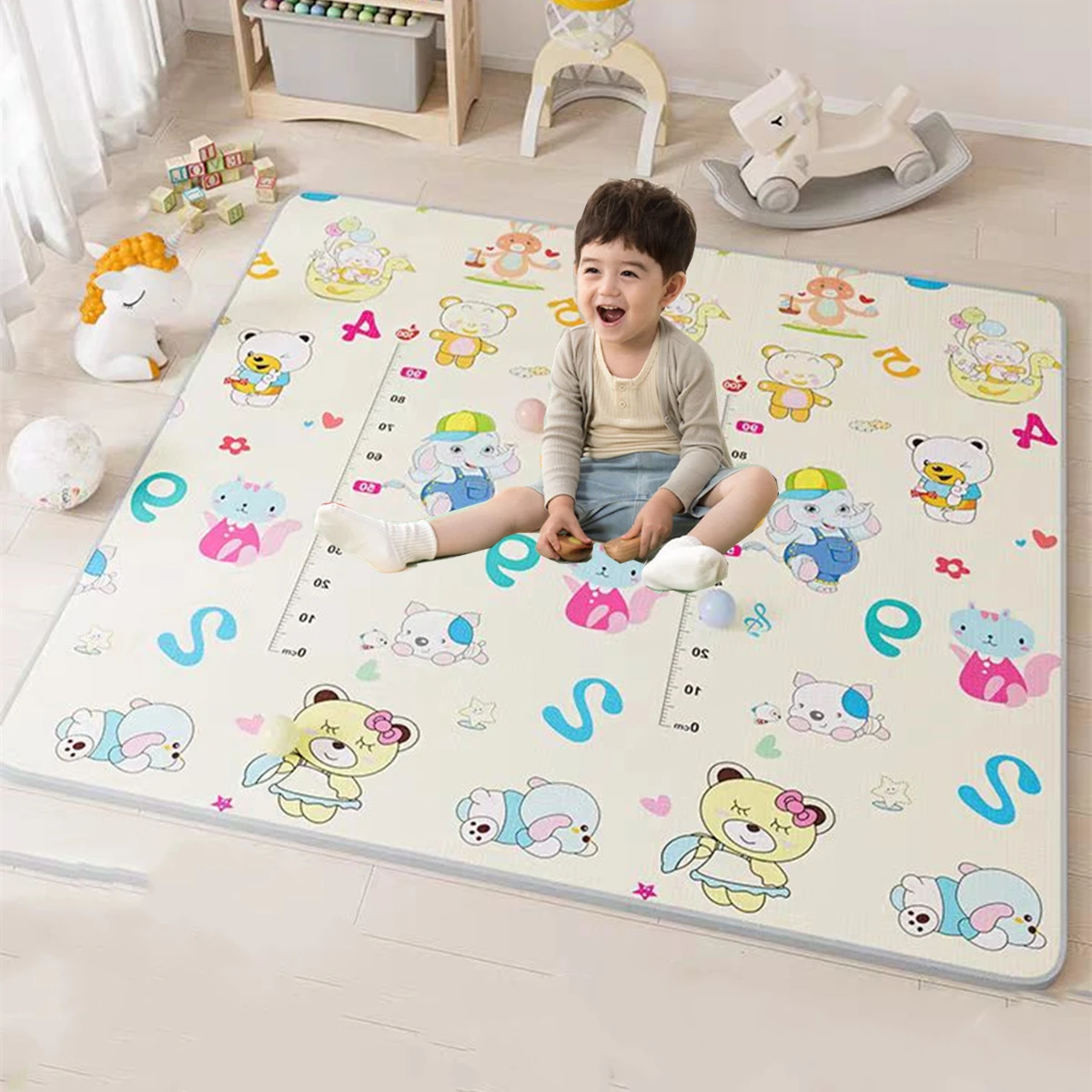Kids Yoga Education - Baby Play Mat Waterproof Soft Floor