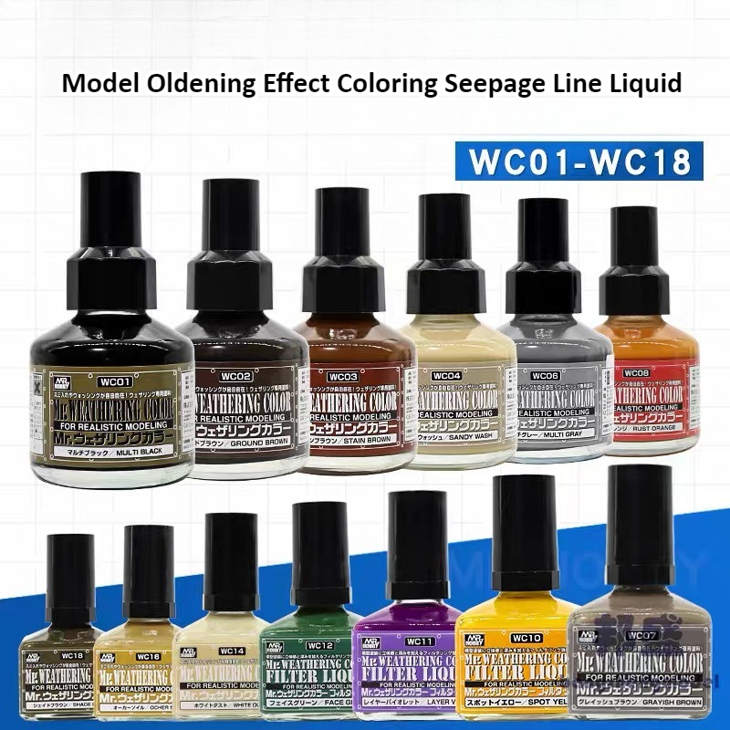 Tamiya Model Paint Set - MR.HOBBY WC01-18 Model Oldening Effect Coloring