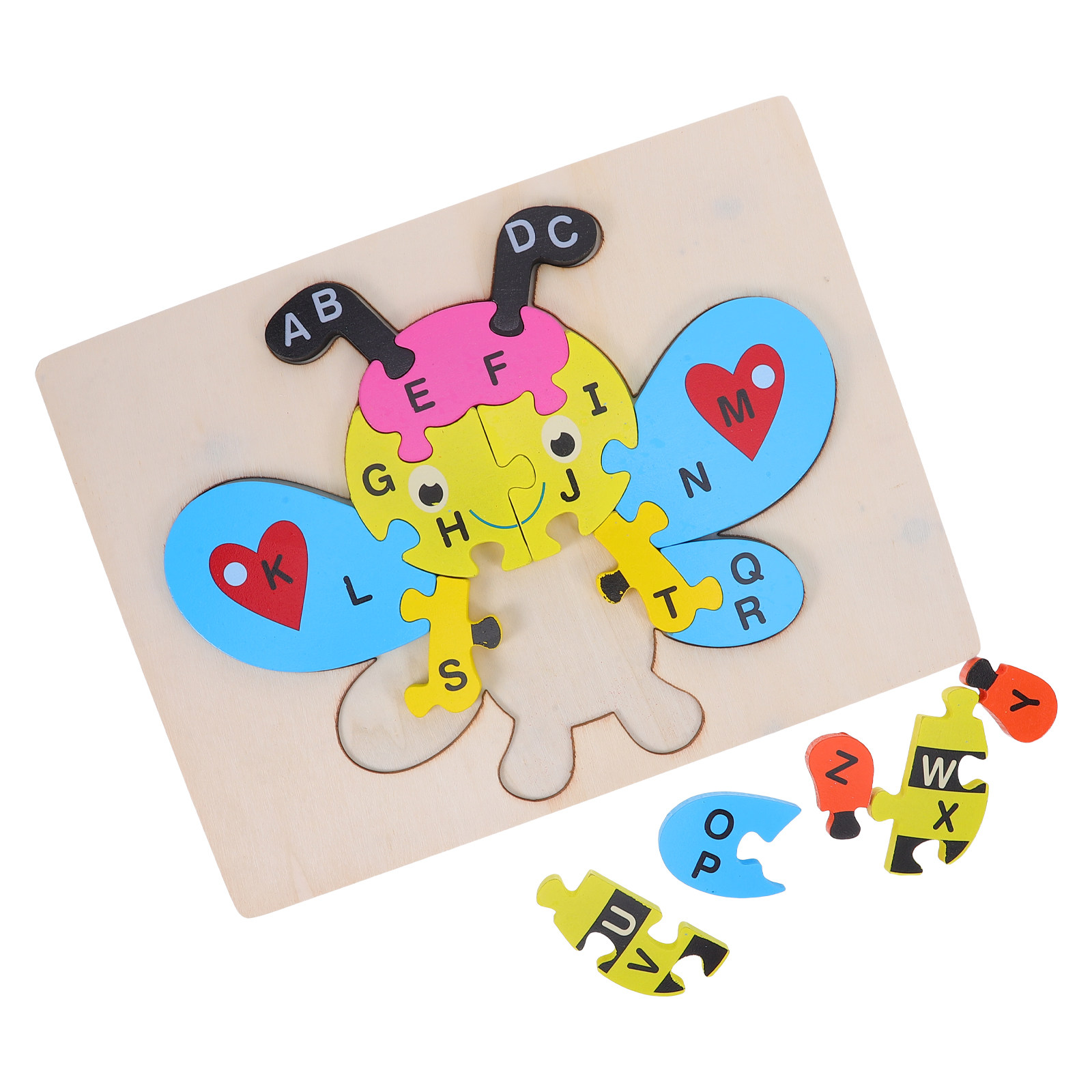 1Set Wooden Alphabet Puzzle Be - Abc Kids Early Education ulasan dan harga
