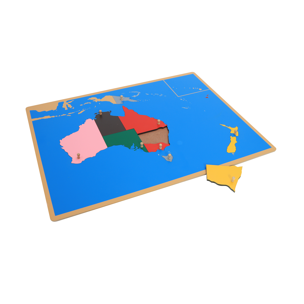 Wood Puzzle Map of Australia M - Kids Education In Australia ulasan dan harga