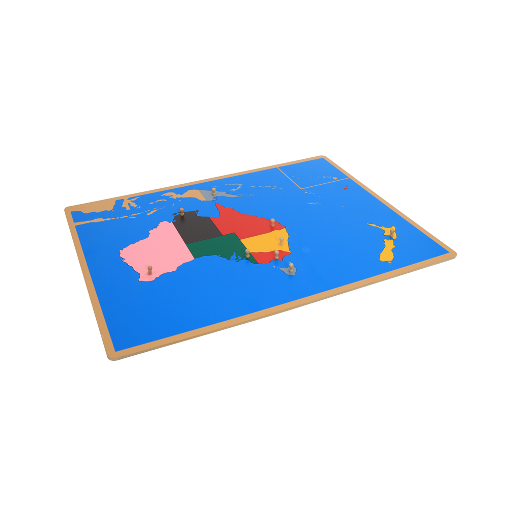 Wood Puzzle Map of Australia M - Kids Education In Australia ulasan dan harga