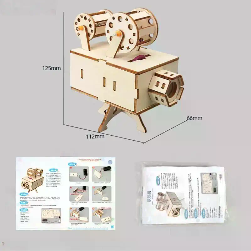 Wooden Film Projector DIY Scie - Kids Education Film ulasan dan harga
