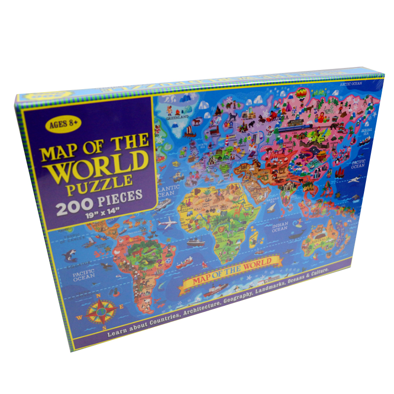 200 Pieces Wooden Puzzles Asse - Puzzle Map World ulasan dan harga