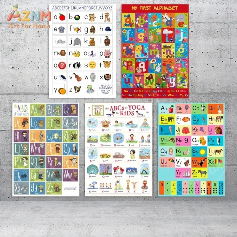 AZNM Frameless Canvas Poster K - Kids Yoga Education ulasan dan harga