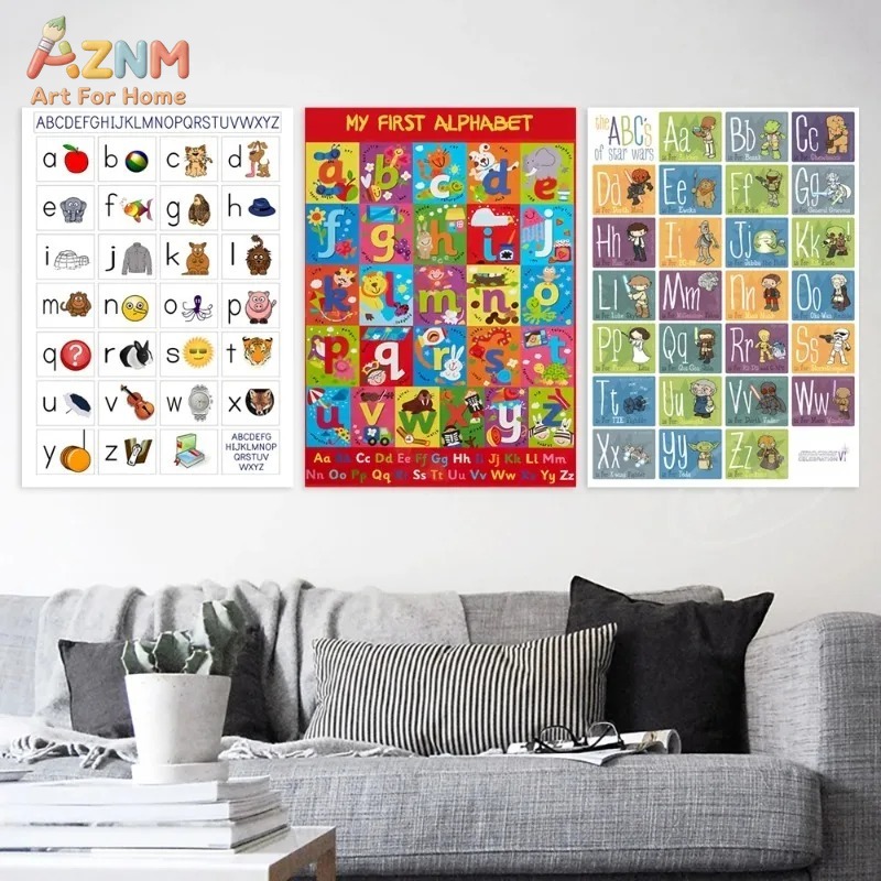 AZNM Frameless Canvas Poster K - Kids Yoga Education ulasan dan harga