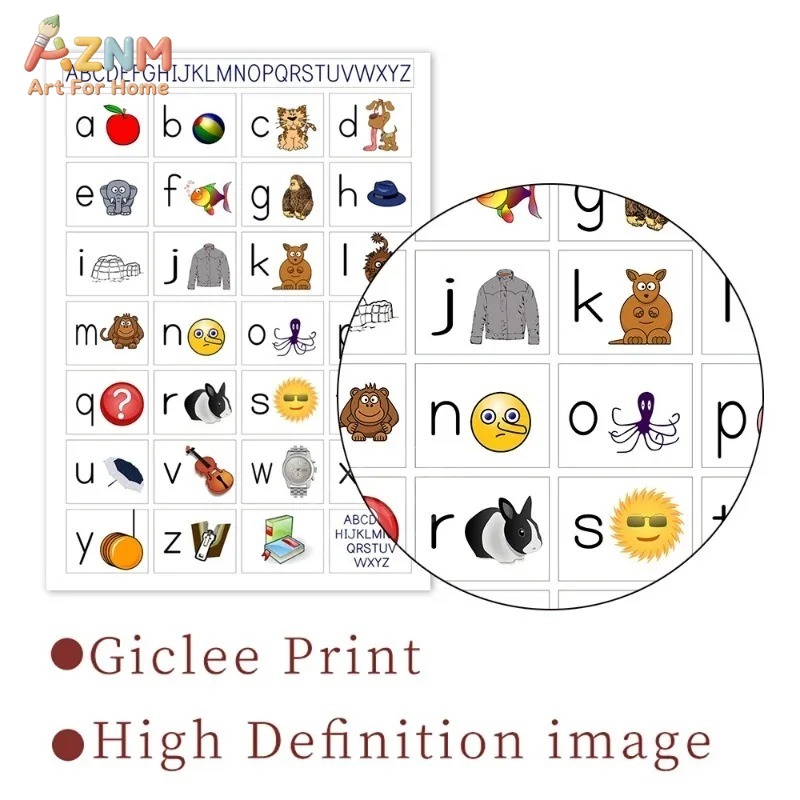 AZNM Frameless Canvas Poster K - Kids Yoga Education ulasan dan harga