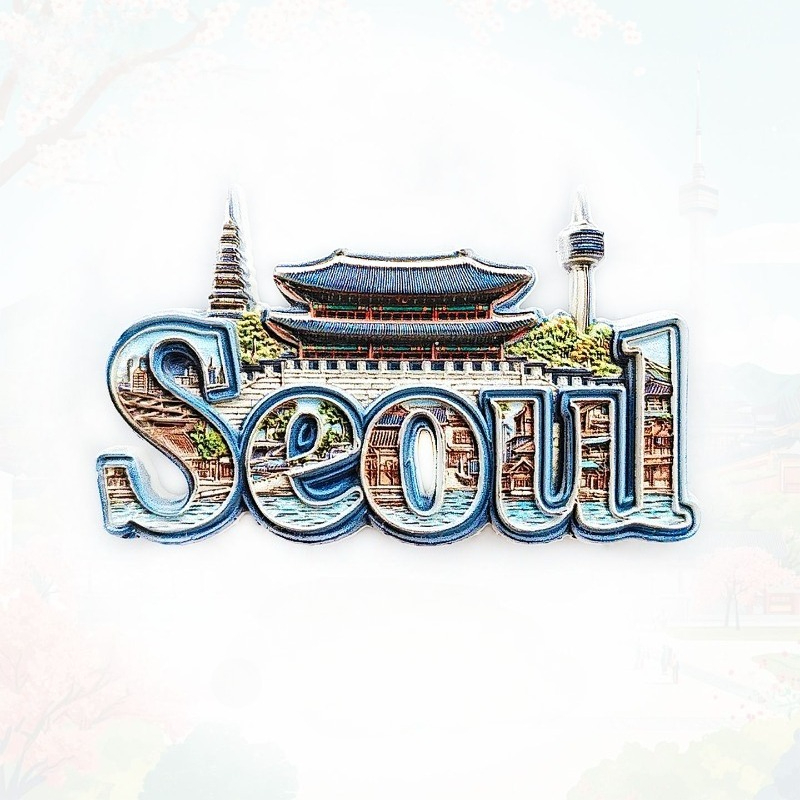 Seoul Gyeongbokgung & Namsan T - Magnetic Letter Board ulasan dan harga