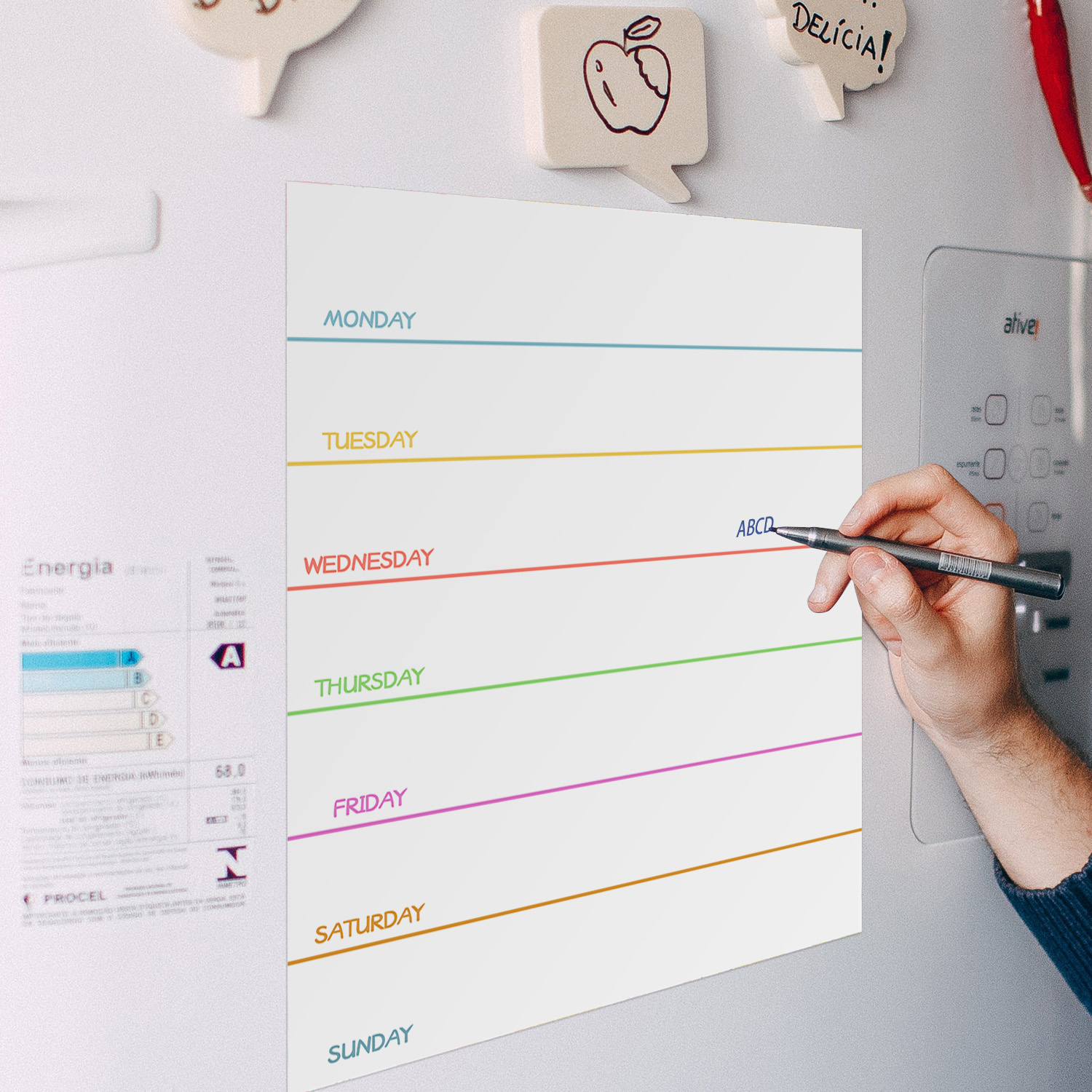 Magnetic Weekly Planner Fridge - Magnetic Letter Board ulasan dan harga