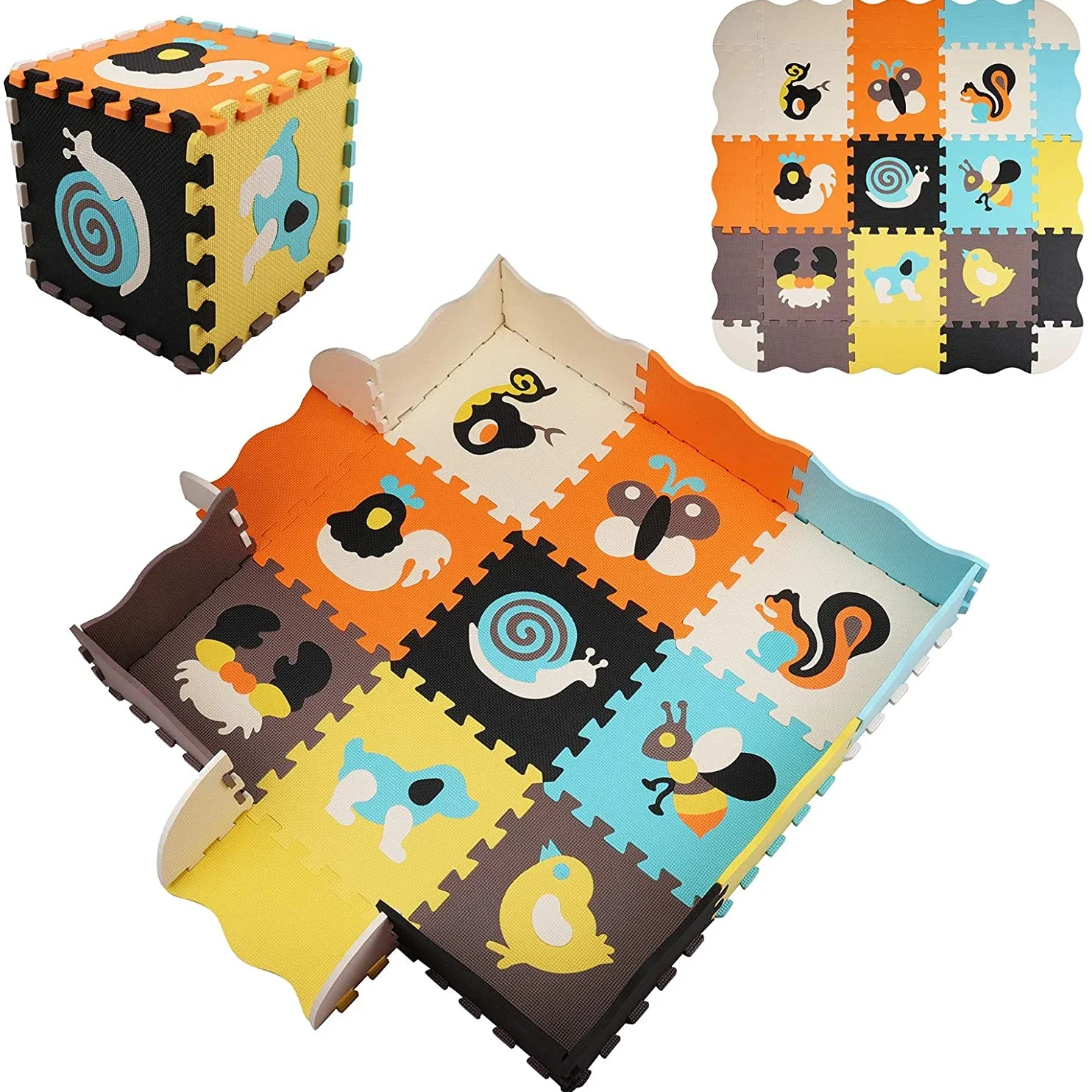 Animal Pattern Baby Play Mat P - Kids Yoga Education ulasan dan harga