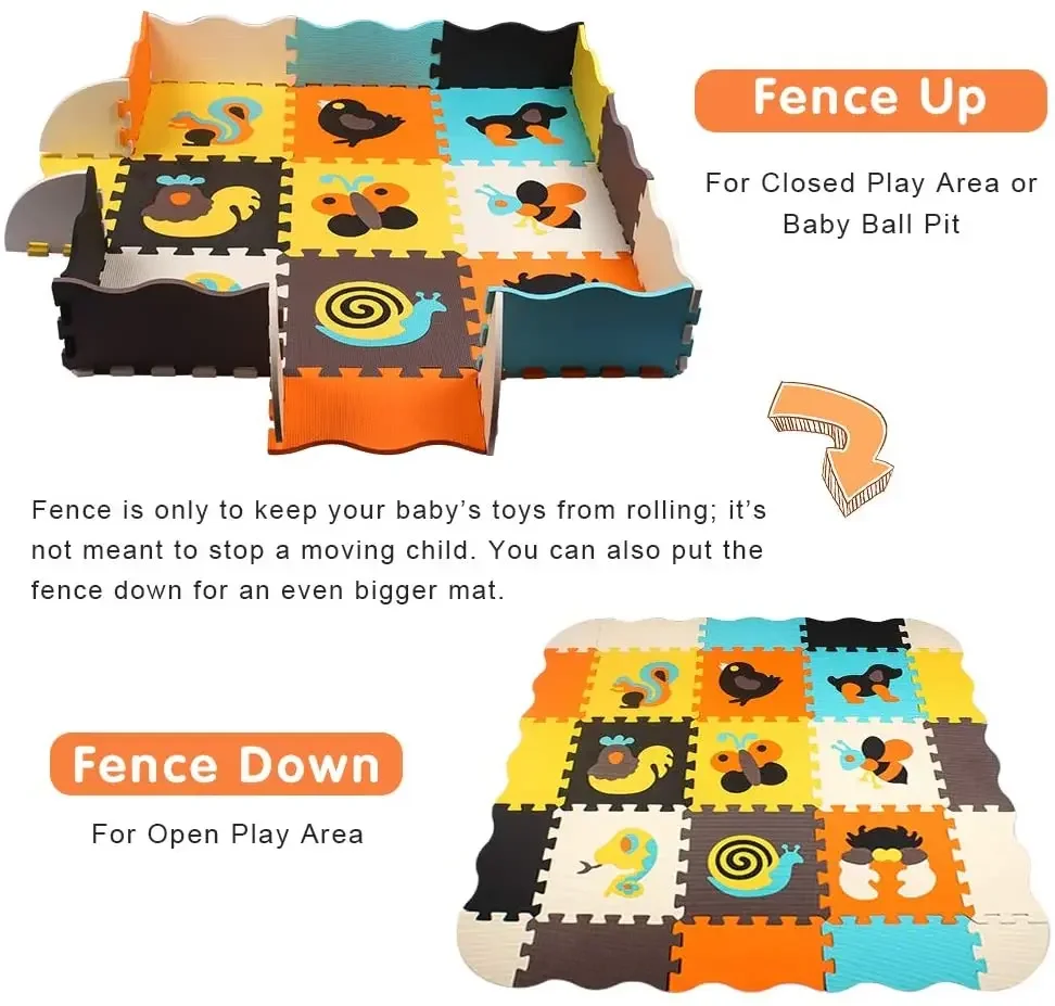 Animal Pattern Baby Play Mat P - Kids Yoga Education ulasan dan harga